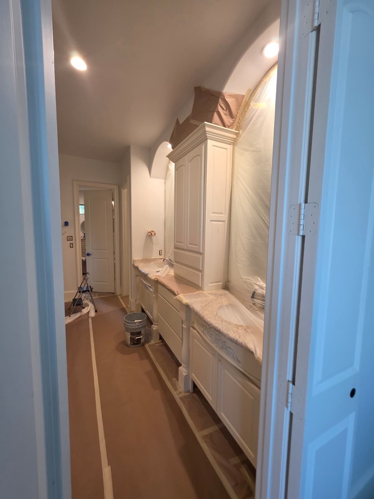 Bathroom vanity remodeling project completed by Apex Point Services