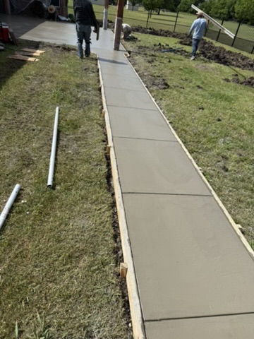 Concrete Sidewalk Pour - Apex Point Services Rockwall TX