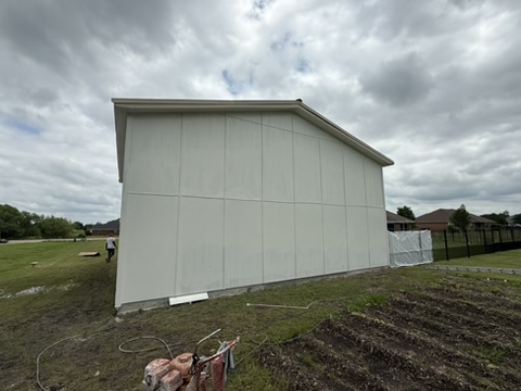 Completed workshop building exterior in Rockwall