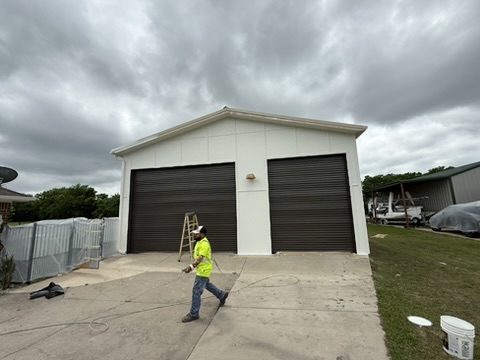 Completed workshop building project representing general contracting services for Dallas homeowners and businesses